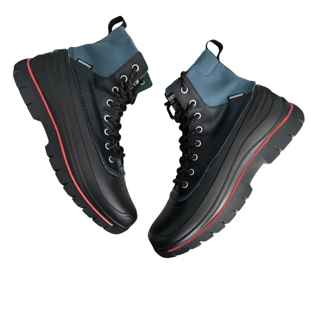 Sperry Cannon Winter Lace Up Leather Waterproof Boots (STS24399) Teal Mens US 9M